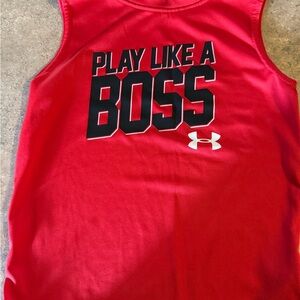 Under Armour- Bright Red HeatGear Shirt, Size 4T